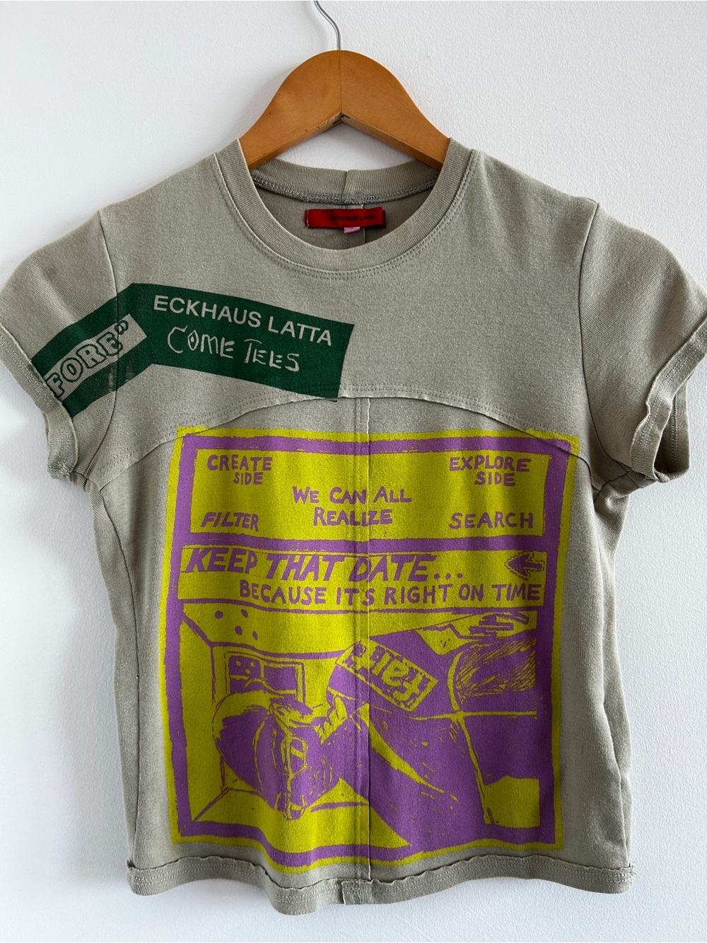 Eckhaus Latta Graphic Lapped Baby Tee